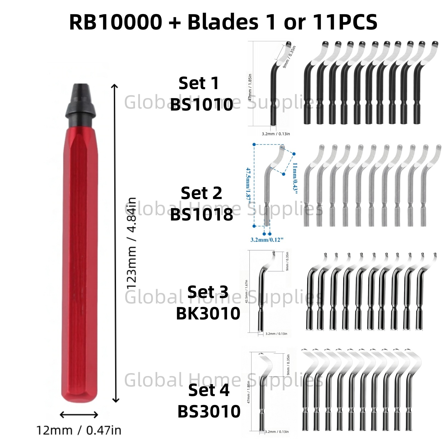 Deburring Tool Set RB1000 with - огляд і ціна Swivel Knife Tool